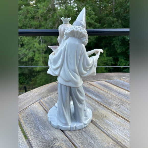 Vintage hand painted porcelain figurine of ballerina with clown - Picture 4 of 8